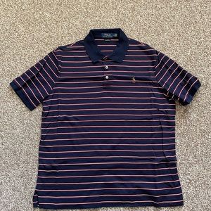 Polo Ralph Lauren Striped Polo Shirt, French Navy